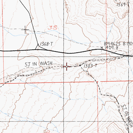 Topographic Map of Cedar Canyon, CA