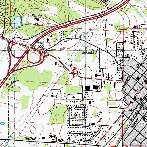 Topographic Map of City of Cabot, AR