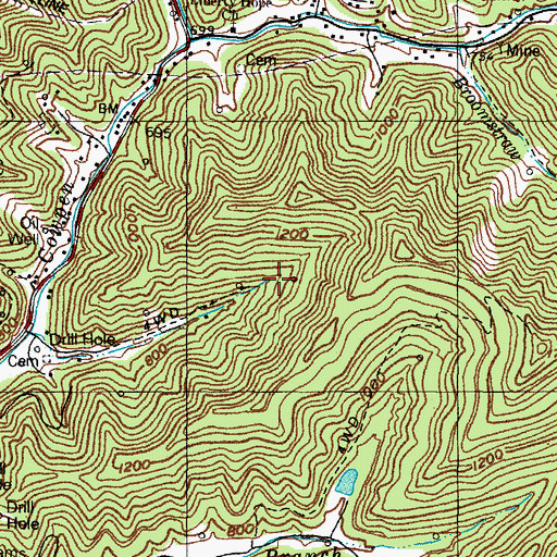 Topographic Map of City of Coal Run Village, KY