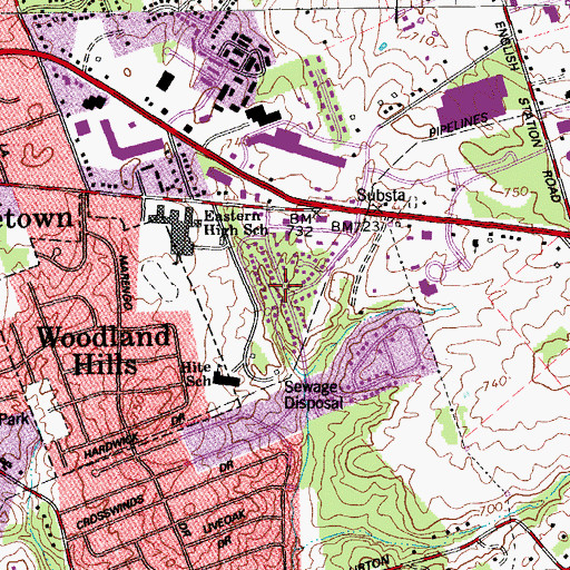 Topographic Map of City of Middletown, KY