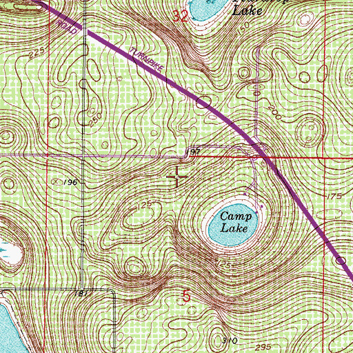 Topographic Map of City of Minneola, FL