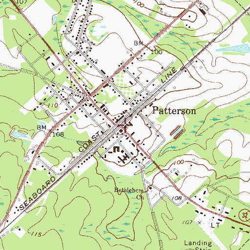 Topographic Map of City of Patterson, GA