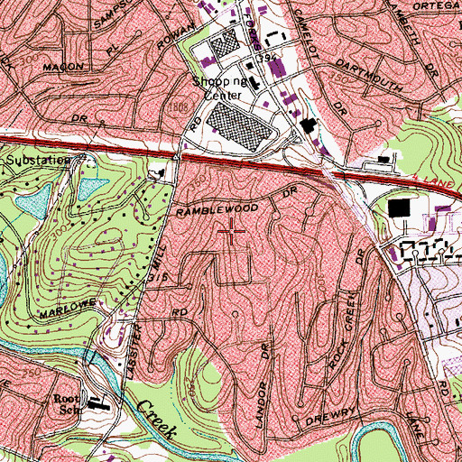 Topographic Map of City of Raleigh, NC