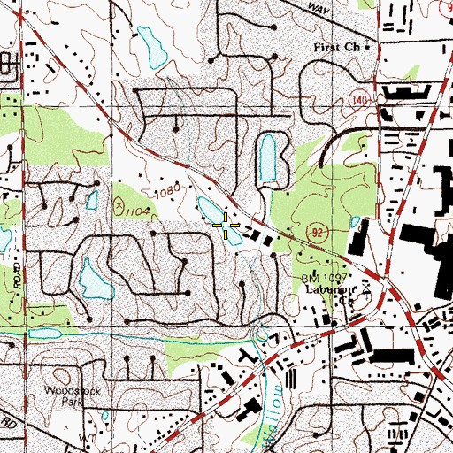 Topographic Map of City of Roswell, GA