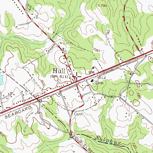 Topographic Map of City of Hull, GA