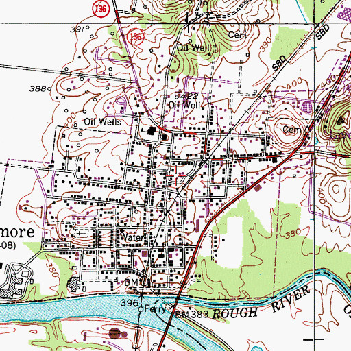 Topographic Map of City of Livermore, KY