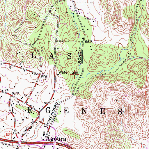 Topographic Map of Cheeseboro Canyon, CA