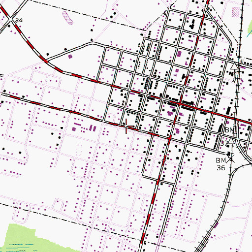 Topographic Map of Town of Andrews, SC