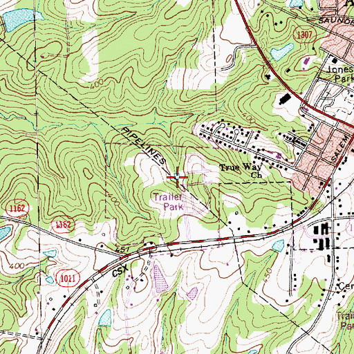 Topographic Map of Town of Apex, NC