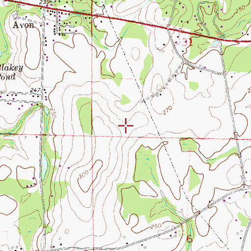 Topographic Map of Town of Avon, AL