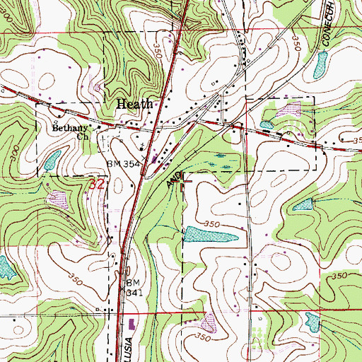 Topographic Map of Town of Heath, AL