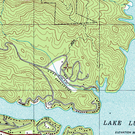 Topographic Map of Town of Lake Lure, NC