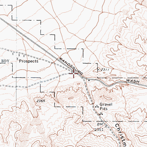 Topographic Map of Christmas Canyon, CA