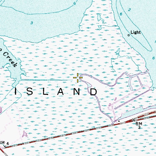 Topographic Map of Town of Manteo, NC