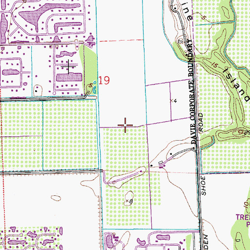 Topographic Map of Town of Davie, FL