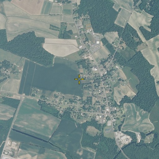 Aerial/Satellite Image of Town of Gatesville, NC