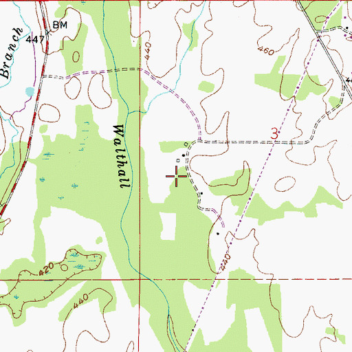 Topographic Map of Town of Harpersville, AL