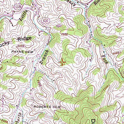 Topographic Map of Township 1, South Marshall, NC