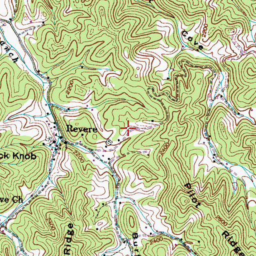 Topographic Map of Township 11, Revere-Rice Cove, NC