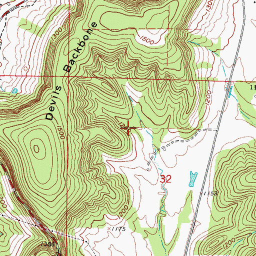 Topographic Map of Township of Bear Creek Number 6, AR