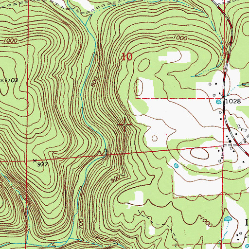 Topographic Map of Township of East Peter Creek, AR