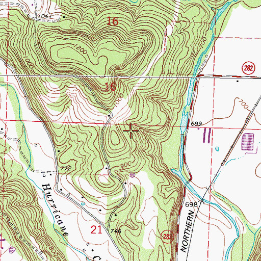 Topographic Map of Township of Mountainburg, AR