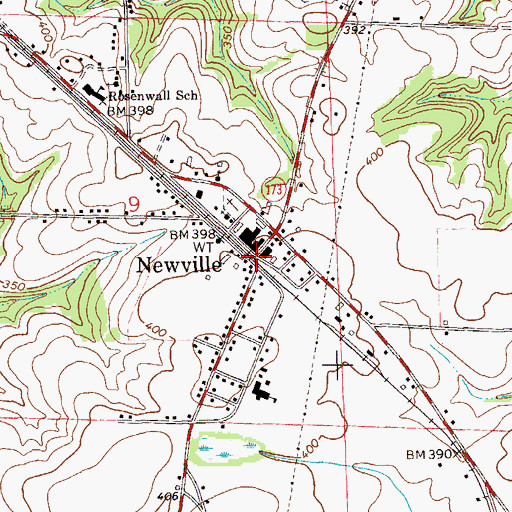 Topographic Map of Town of Newville, AL