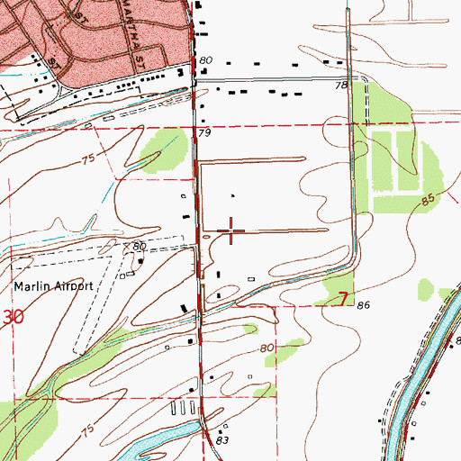 Topographic Map of Village of Richmond, LA