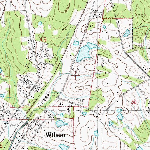 Topographic Map of Village of Wilson, LA