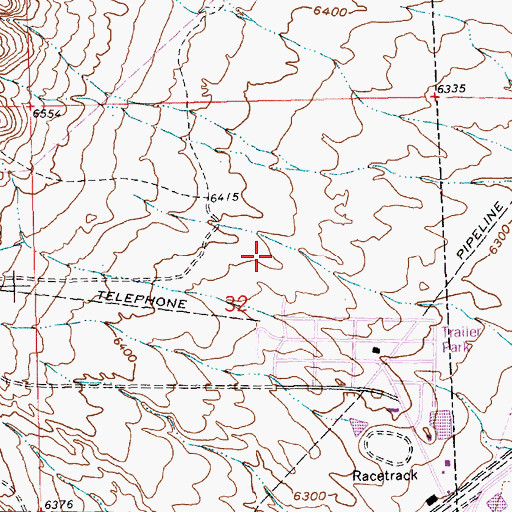 Topographic Map of Clearview Acres Census Designated Place, WY