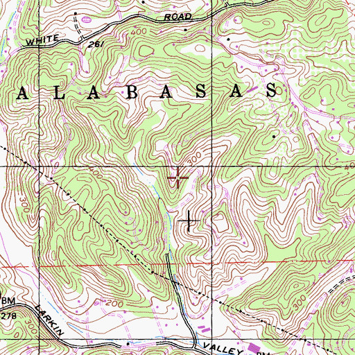 Topographic Map of Aptos Hills-Larkin Valley Census Designated Place, CA