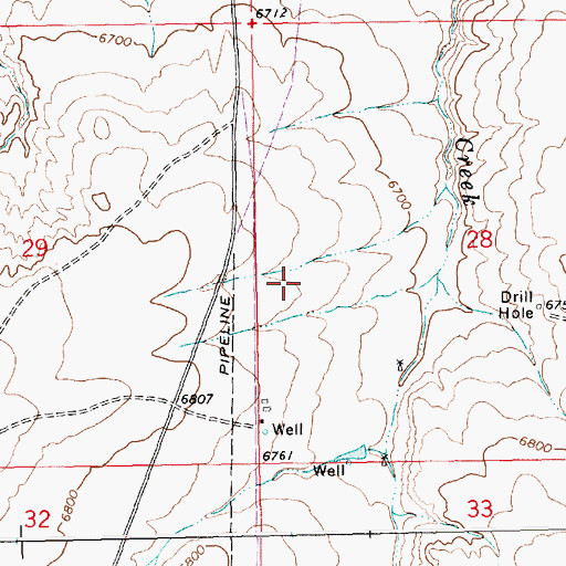 Topographic Map of Arrowhead Springs Census Designated Place, WY