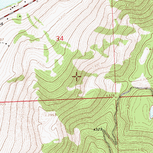 Topographic Map of Big Arm Census Designated Place, MT