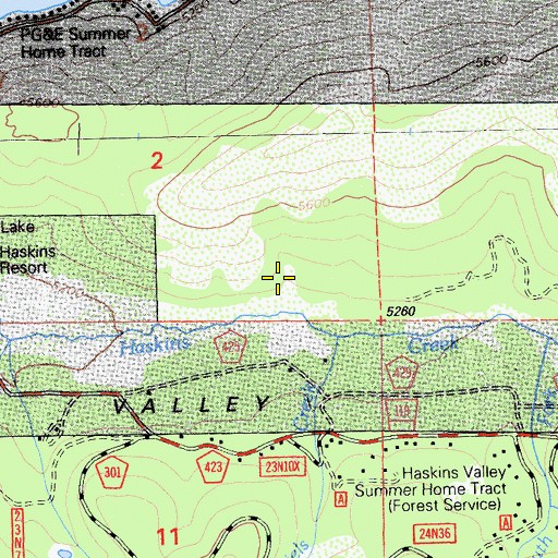 Topographic Map of Bucks Lake Census Designated Place, CA