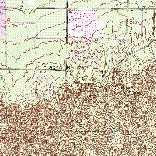 Topographic Map of Camp Sombrero, AZ