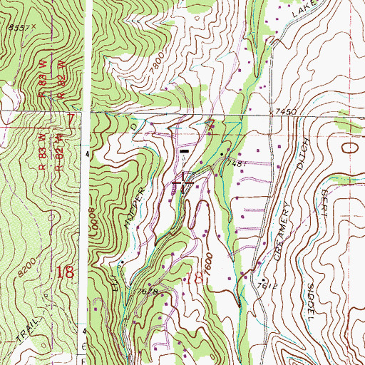 Topographic Map of Edwards Census Designated Place, CO