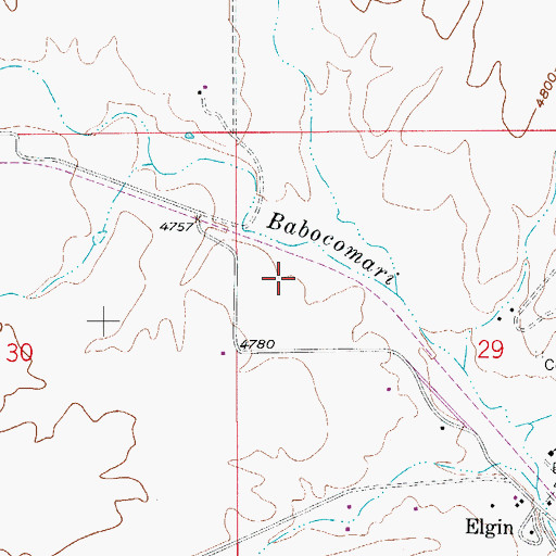 Topographic Map of Elgin Census Designated Place, AZ