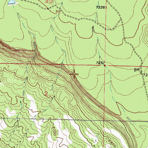 Topographic Map of Encinal Census Designated Place, NM