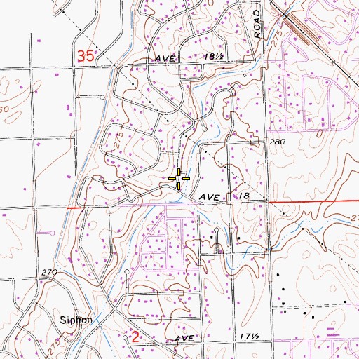 Topographic Map of Madera Acres Census Designated Place, CA