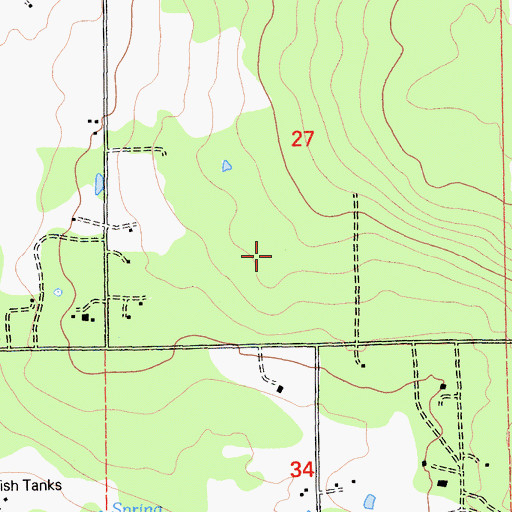 Topographic Map of Manton Census Designated Place, CA