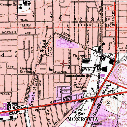Topographic Map of Mayflower Village Census Designated Place, CA