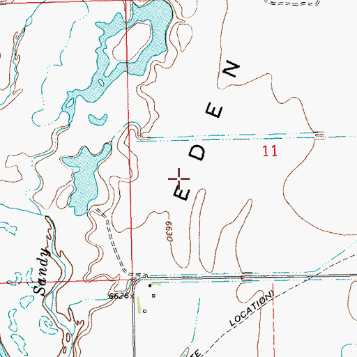 Topographic Map of Farson Census Designated Place, WY