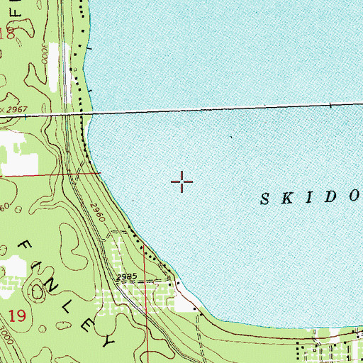 Topographic Map of Finley Point Census Designated Place, MT