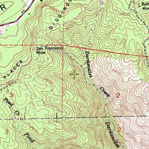 Topographic Map of Foresthill Census Designated Place, CA