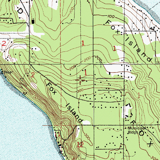Topographic Map of Fox Island Census Designated Place, WA