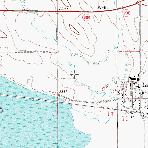 Topographic Map of Fox Lake Census Designated Place, MT
