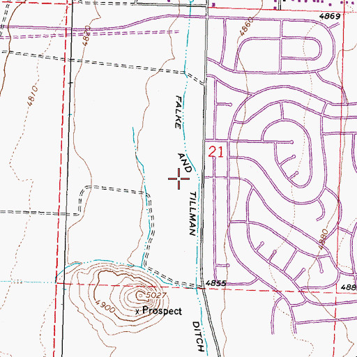 Topographic Map of Gardnerville Ranchos Census Designated Place, NV