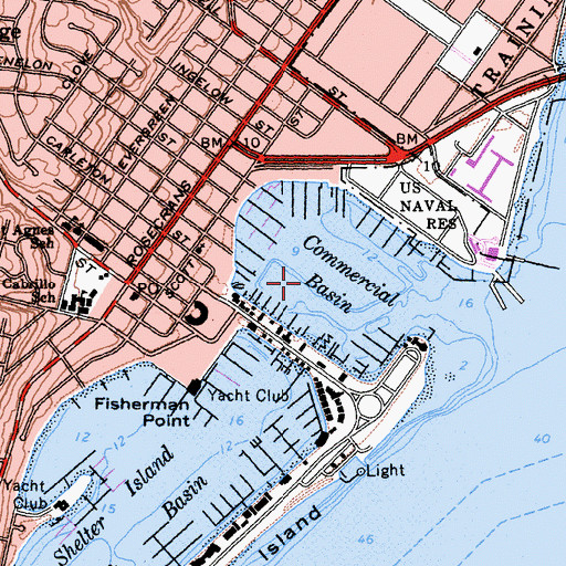 Topographic Map of Americas Cup Harbor, CA