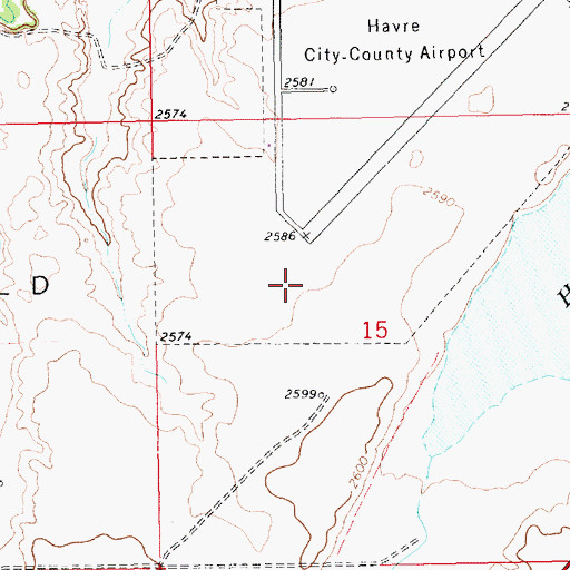 Topographic Map of Herron Census Designated Place, MT