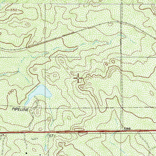 Topographic Map of Laredo Ranchettes Census Designated Place, TX